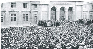 Demonstration von Arbeitslosen, Neuchâtel,  1922. 