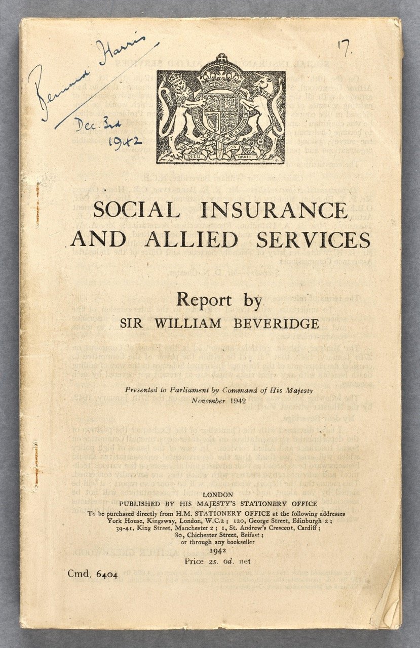 Sozialversicherung und verwandte Dienstleistungen (Beveridge-Bericht), 1942, Parliamentary Archives, BBK/D/495.