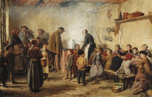 Albert Anker, Die Armensuppe in Ins II, 1893, Öl auf Leinwand, 85 x 137 cm. Quellennachweis: Kunstmuseum Bern, Staat Bern.