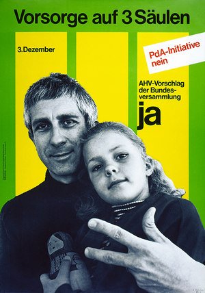 Plakat für die Volksabstimmung vom 3. Dezember 1972. Quellennachweis: Privatbesitz.