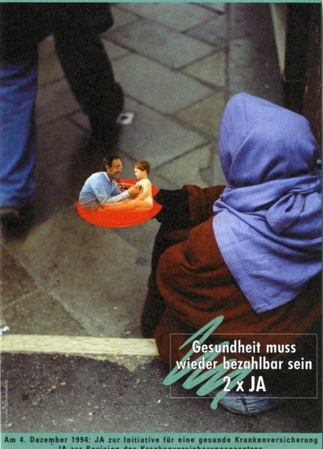 Plakat für die Volksabstimmung vom 4. Dezember 1994, Quellennachweis: Schweizerisches Sozialarchiv, Zürich, F Ka-0002-269.