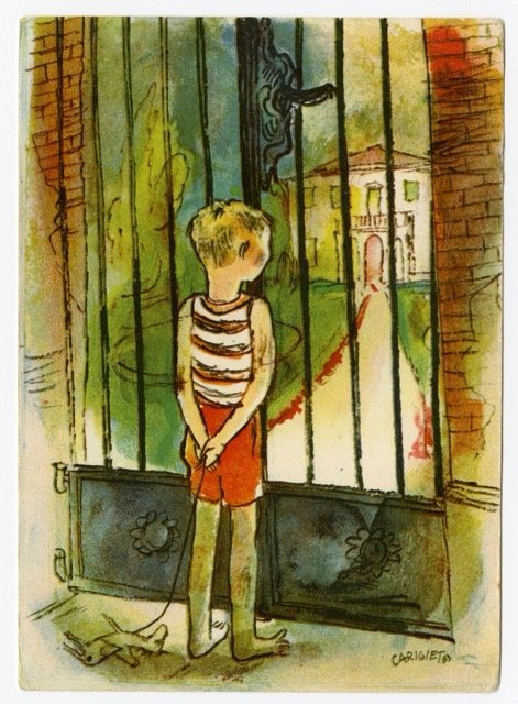 Postkarte der Proletarischen Kinderhilfe der Schweiz um 1940. Quellennachweis: Schweizerisches Sozialarchiv, Zürich, F Ka-0002-378.