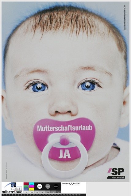 Plakat der SP anlässlich der Abstimmung vom 26. September 2004. Schweizerisches Sozialarchiv Zürich, Signatur: F Pc-0287