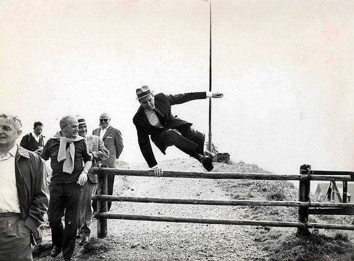 Bundesrat Hans Peter Tschudi auf dem Jahresausflug des Bundesrats, 1970, Quellennachweis: RBA6_TschudiHansPeter_1 © StAAG / RBA.