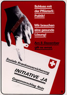 Abstimmungsplakat für die Einführung der obligatorischen Krankenversicherung von 1974.